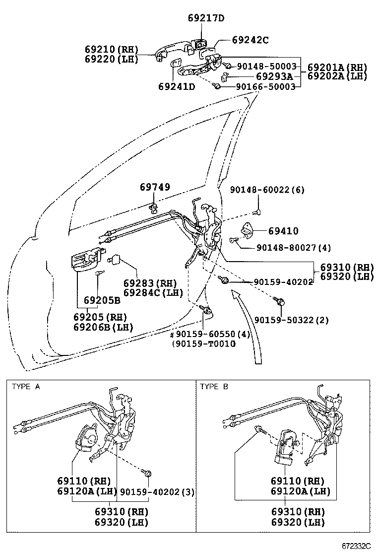 69120-02021 ACTUATOR ASSY, FRONT DOOR LOCK, LH product image