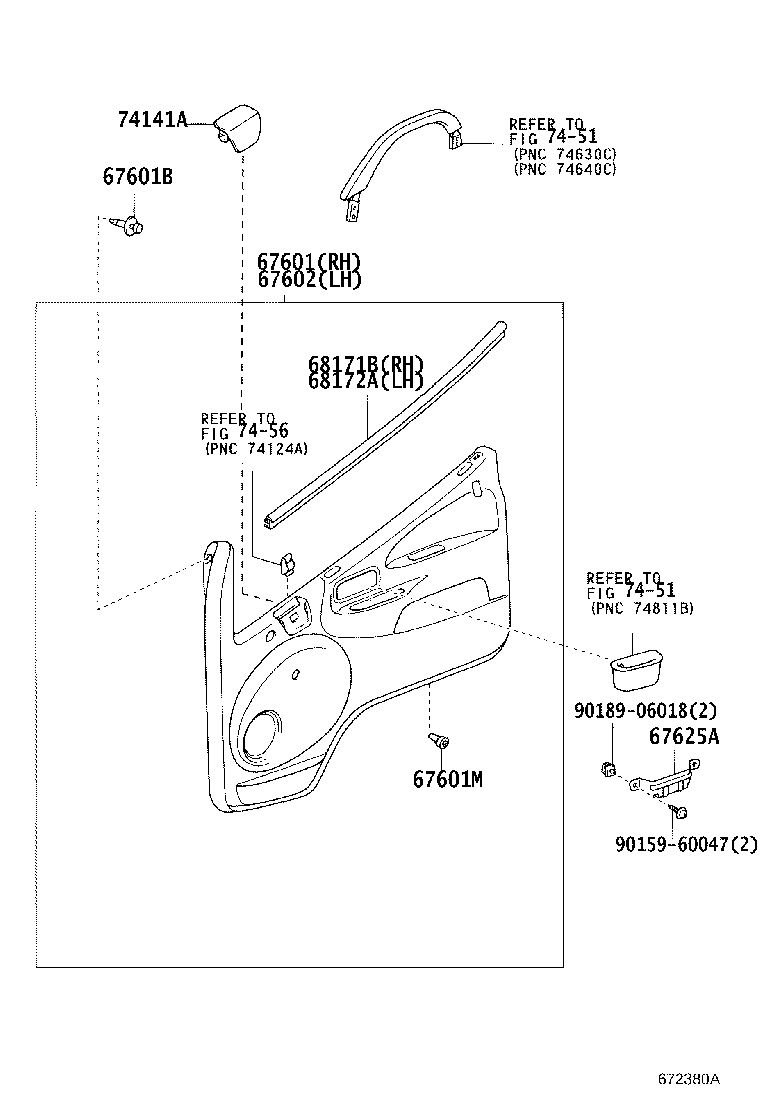 53867-37031 SEAL, FR FENDER TO COWL SIDE, LH product image