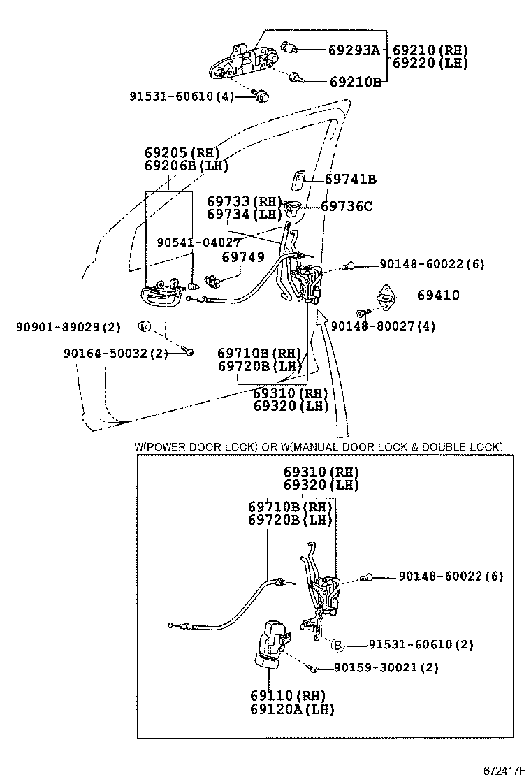 Toyota 69210-52020-B2 HANDLE ASSY, FRONT DOOR, OUTSIDE RH
