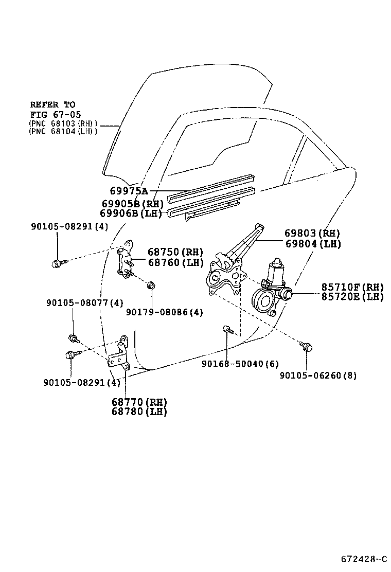 69975-33010 FILLER, REAR DOOR GLASS CHANNEL product image