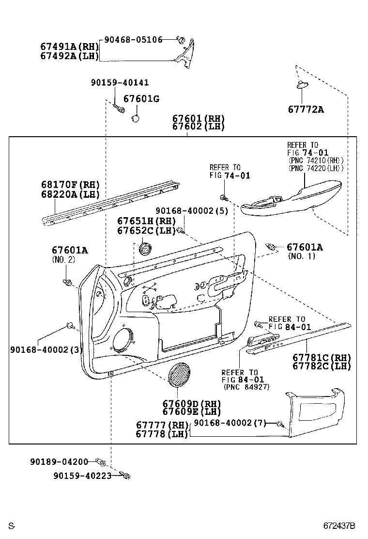 67862-51030 WEATHERSTRIP, FRONT DOOR, LH product image
