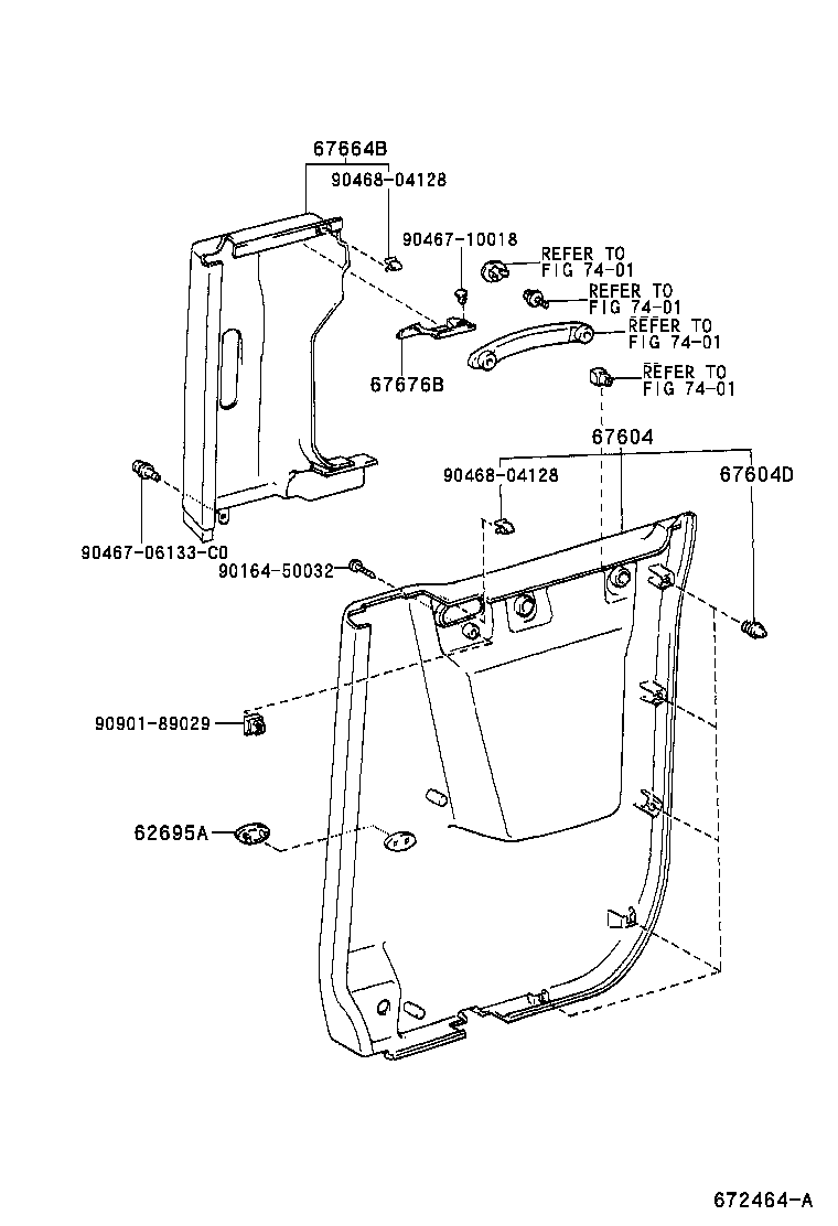 67003-52051 PANEL SUB-ASSY, REAR DOOR, RH product image
