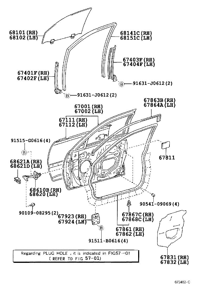 67002-33130 PANEL SUB-ASSY, FRONT DOOR, LH product image