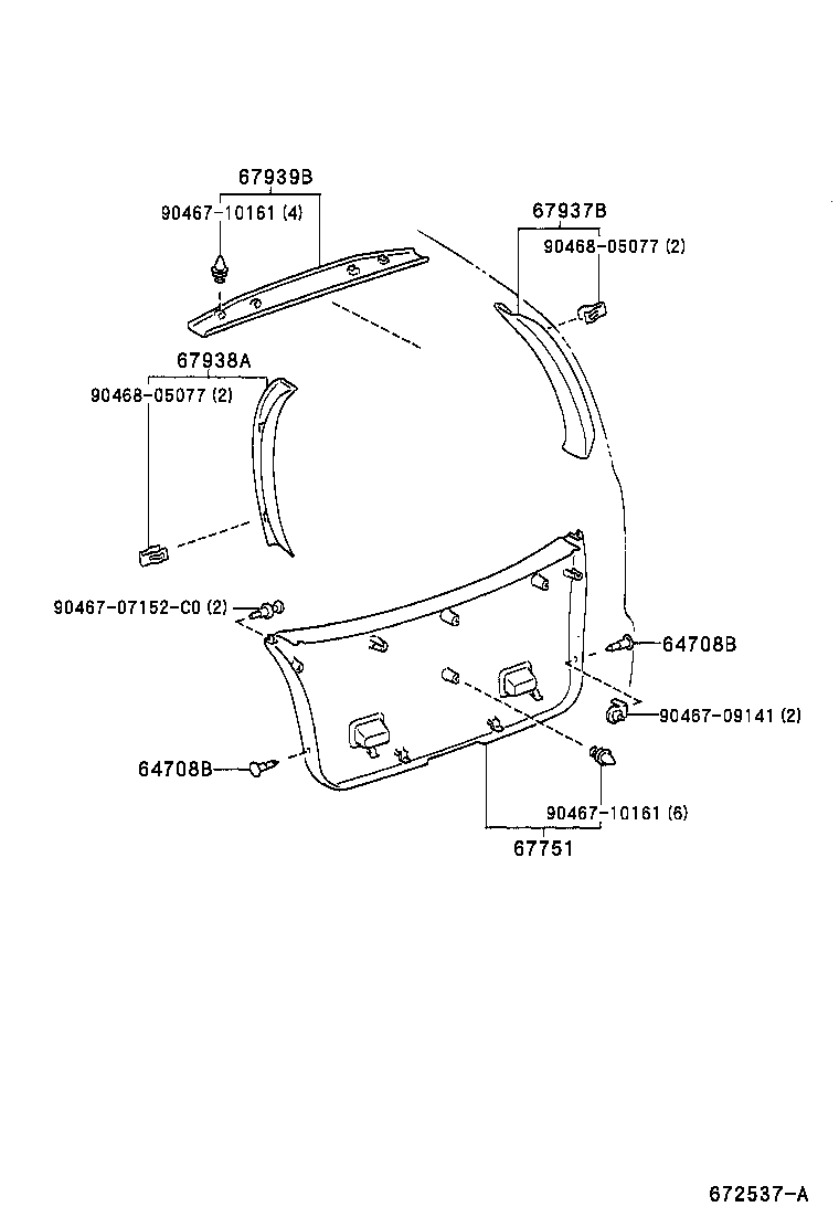 67005-1F761 PANEL SUB-ASSY, BACK DOOR product image
