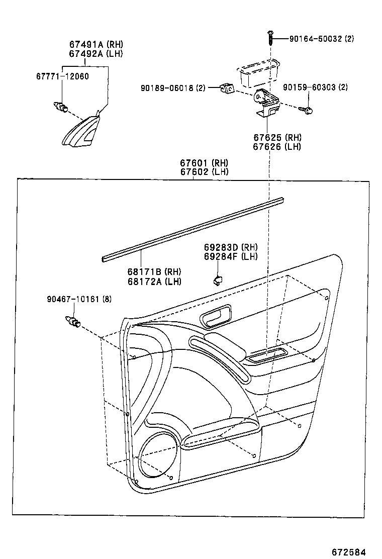 67112-02100 PANEL, FRONT DOOR, OUTER LH product image