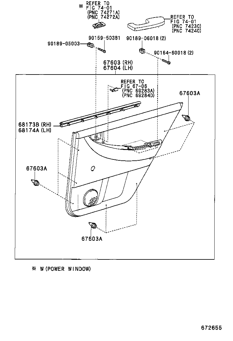 67003-02080 PANEL SUB-ASSY, REAR DOOR, RH product image