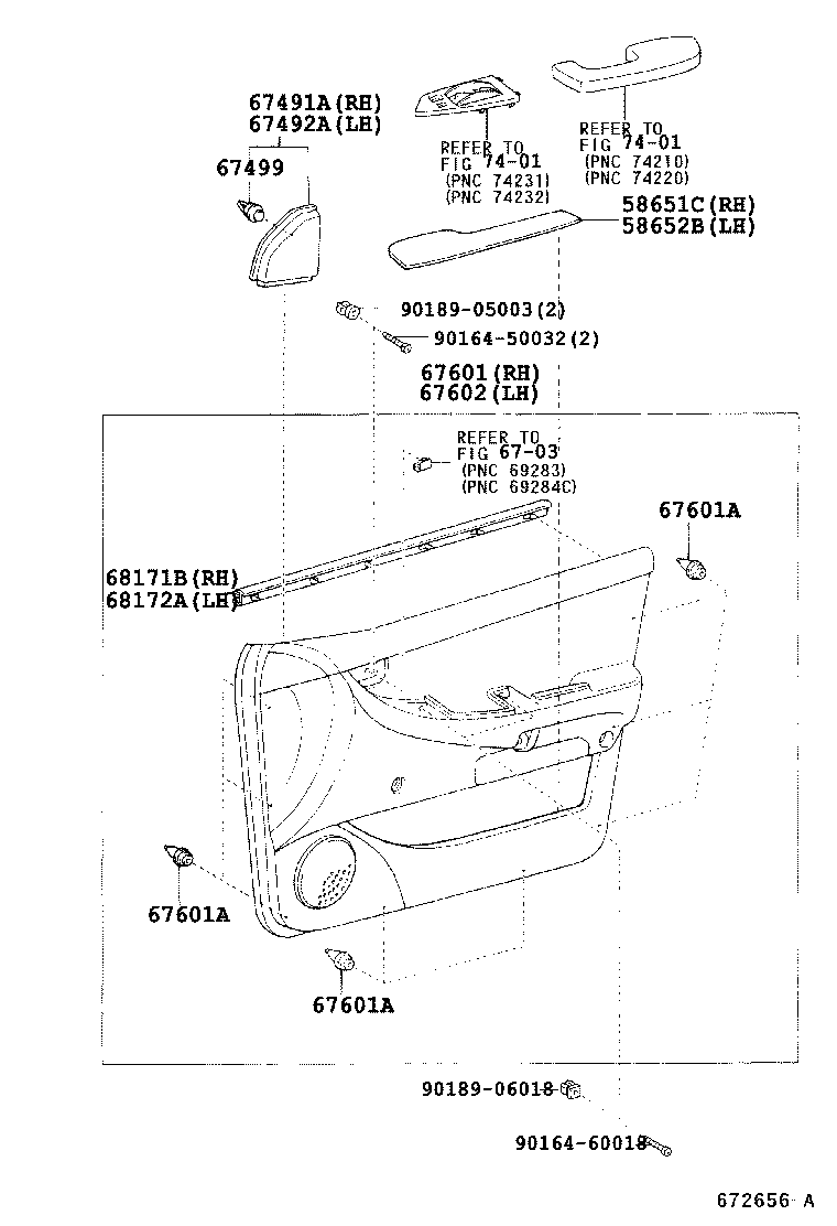 67001-02130 PANEL SUB-ASSY, FRONT DOOR, RH product image