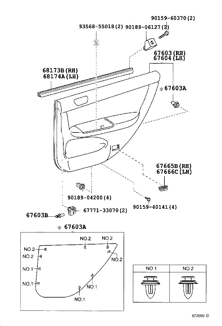 67003-06040 PANEL SUB-ASSY, REAR DOOR, RH product image