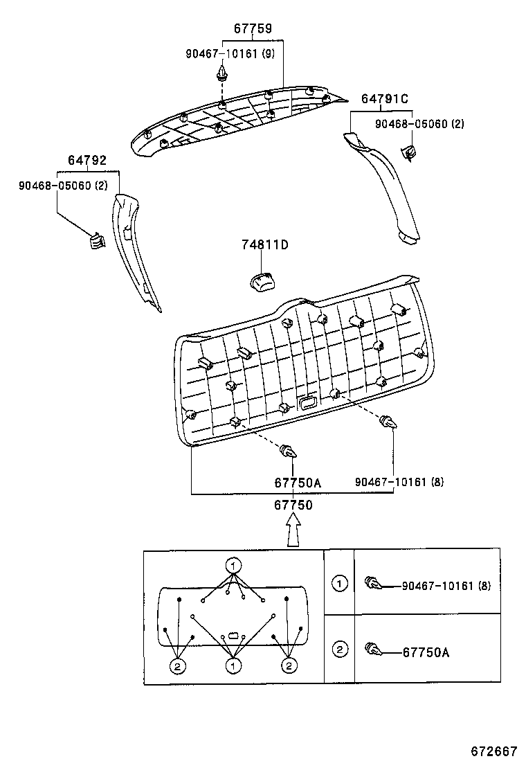 68105-22010 GLASS, BACK DOOR product image