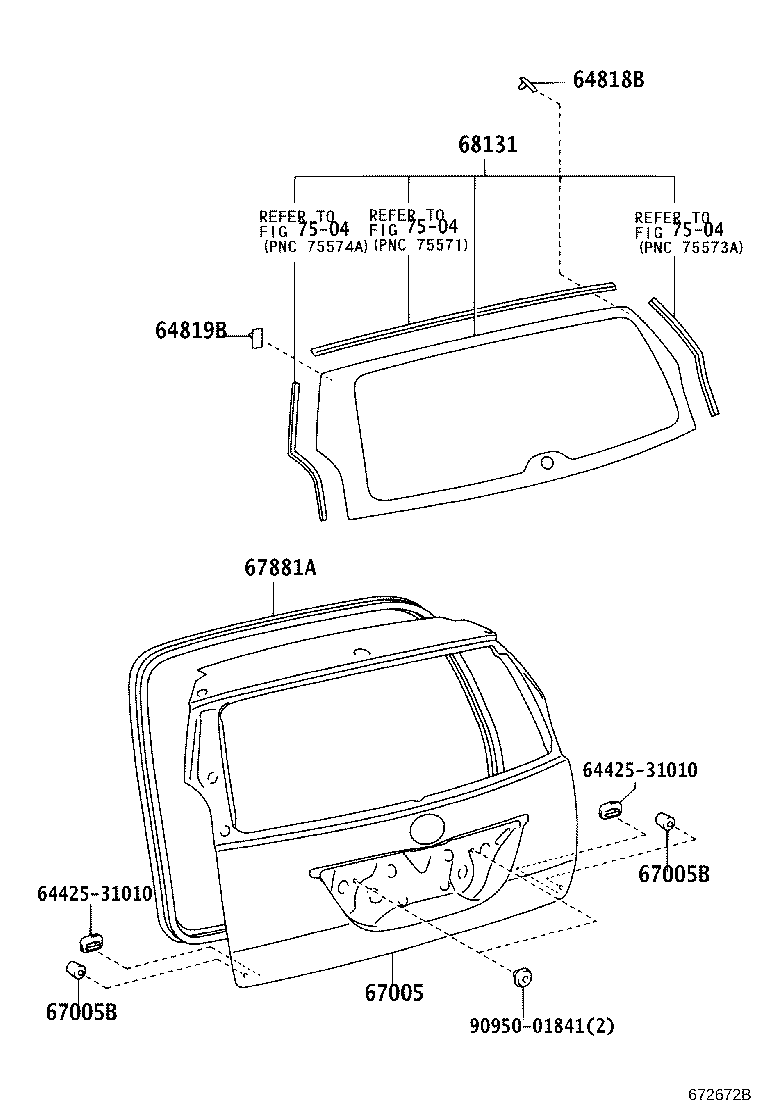 68105-22010 GLASS, BACK DOOR product image