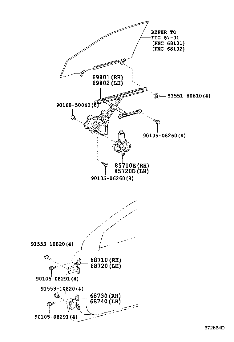 Toyota 85720-32150 MOTOR ASSY, POWER WINDOW REGULATOR, LH