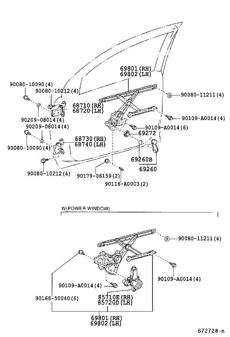 Toyota 68740-02030 HINGE ASSY, FRONT DOOR, LOWER LH
