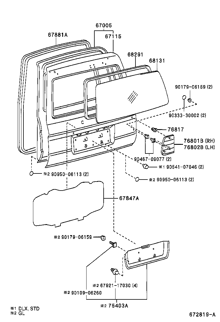 67005-0B520 PANEL SUB-ASSY, BACK DOOR product image