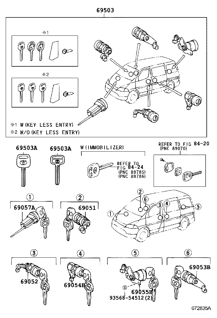 69005-26221 CYLINDER SET, LOCK product image