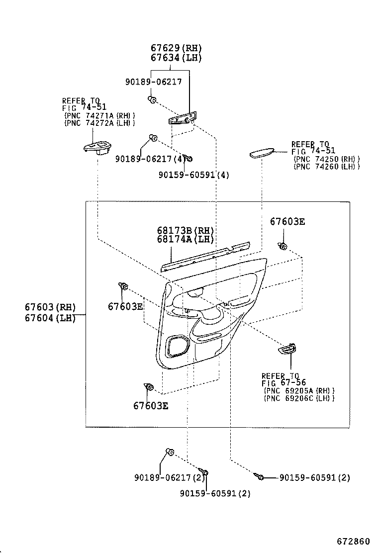 67113-60190 PANEL, REAR DOOR, OUTER RH product image