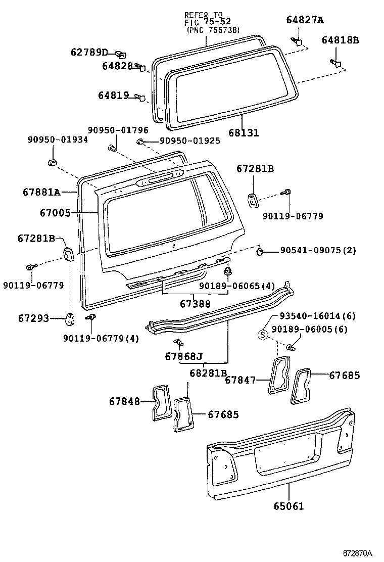 67005-6B151 PANEL SUB-ASSY, BACK DOOR product image