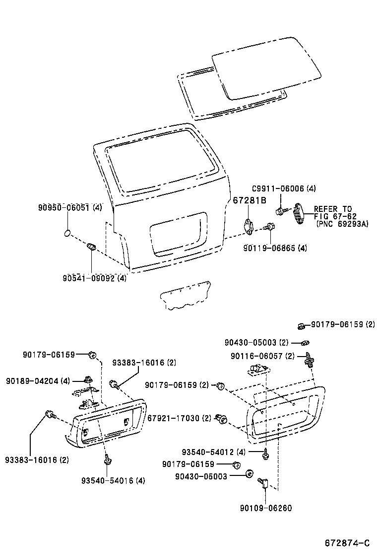 67281-D0010 STOPPER, BACK DOOR, LOWER product image