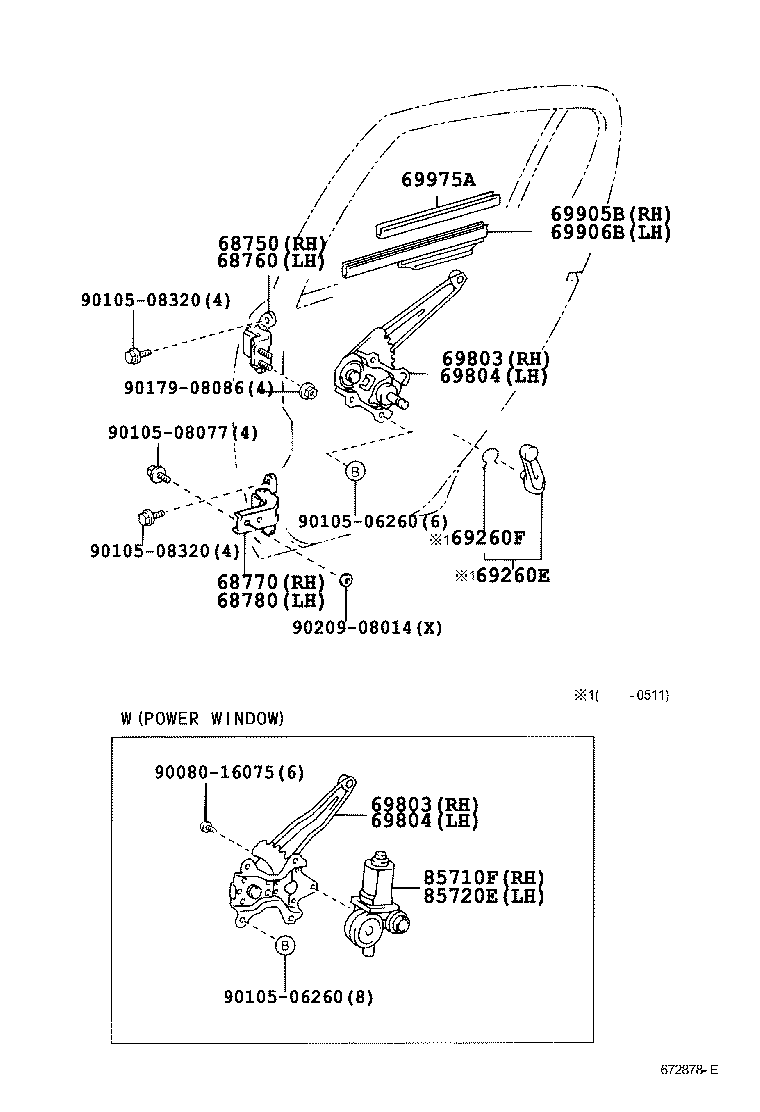 69975-0D020 FILLER, REAR DOOR GLASS CHANNEL product image