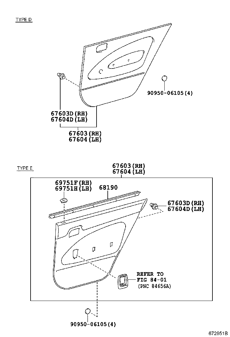 68103-13200 GLASS SUB-ASSY, REAR DOOR, RH product image