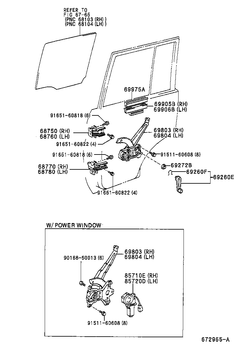 68780-0B010 HINGE ASSY, REAR DOOR, LOWER LH product image