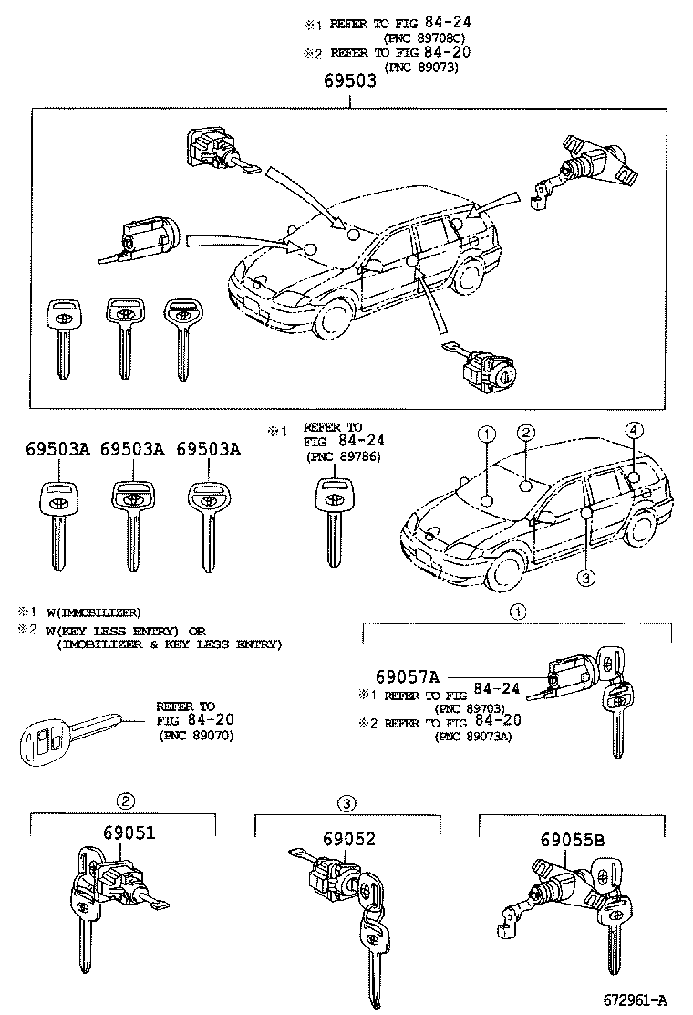 69005-02020 CYLINDER SET, LOCK product image
