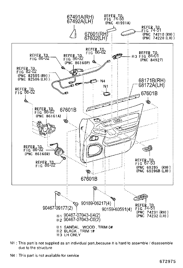 68620-60071 CHECK ASSY, FRONT DOOR, LH product image