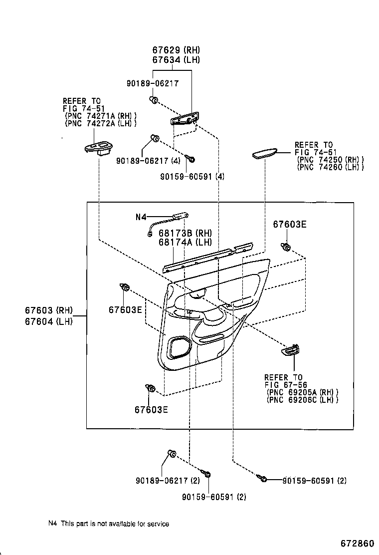 68630-60080 CHECK ASSY, REAR DOOR, RH product image