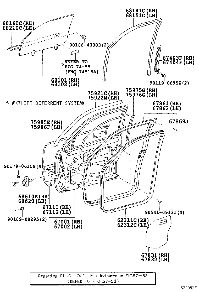 67002-35520 PANEL SUB-ASSY, FRONT DOOR, LH product image