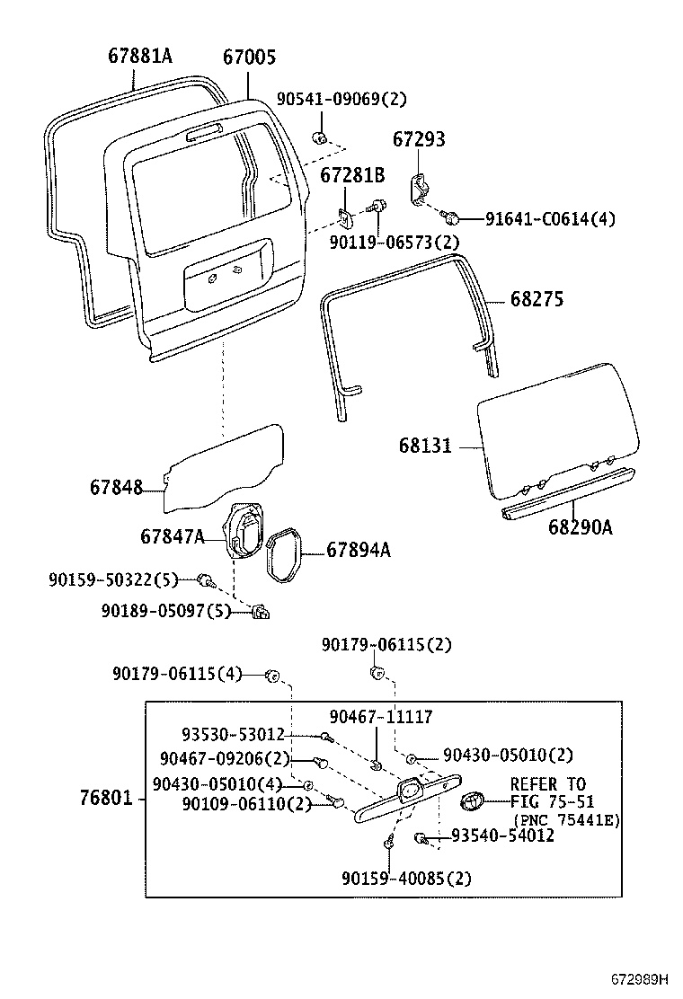 67005-35210 PANEL SUB-ASSY, BACK DOOR product image