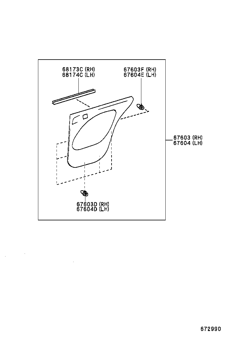 67003-46010 PANEL SUB-ASSY, SLIDE DOOR, RH product image