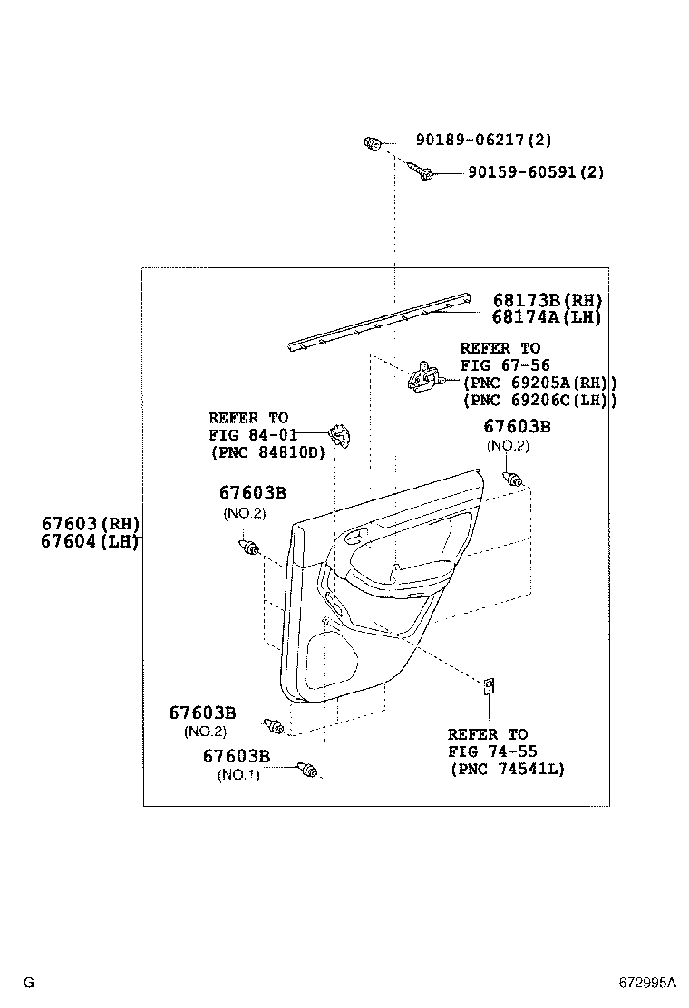Toyota 67004-35170 PANEL SUB-ASSY, REAR DOOR, LH