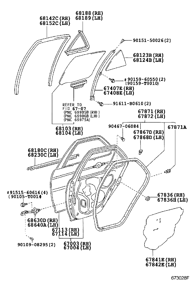 67003-0D100 PANEL SUB-ASSY, REAR DOOR, RH product image