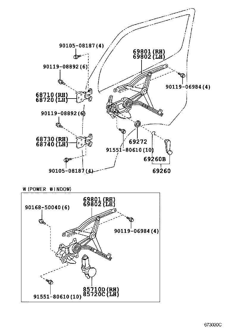 85720-37110 MOTOR ASSY, POWER WINDOW REGULATOR, LH product image