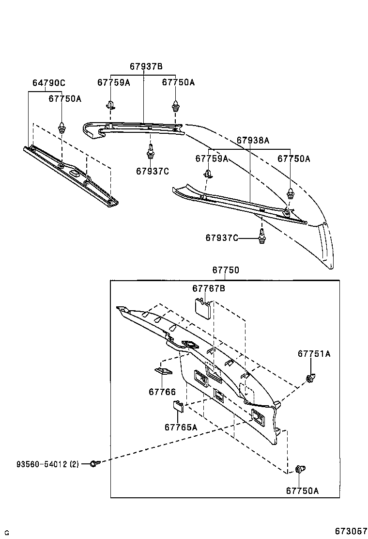 67290-05010 DAMPER ASSY, BACK DOOR product image