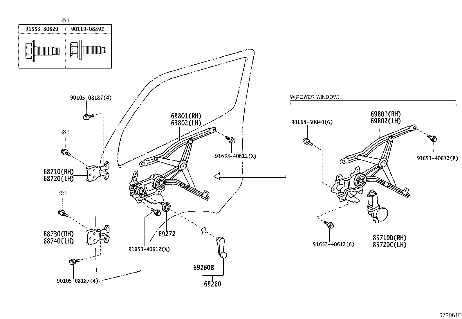 69802-37040 REGULATOR SUB-ASSY, FRONT DOOR WINDOW, LH product image