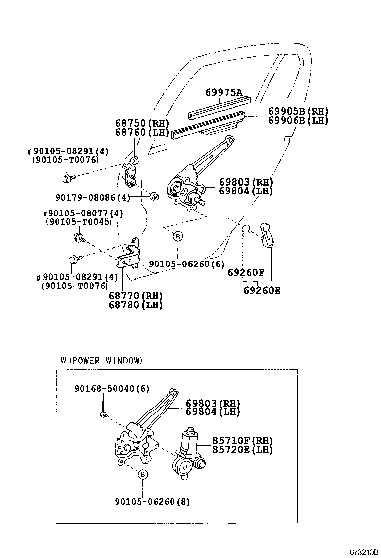 69975-0D020 FILLER, REAR DOOR GLASS CHANNEL product image