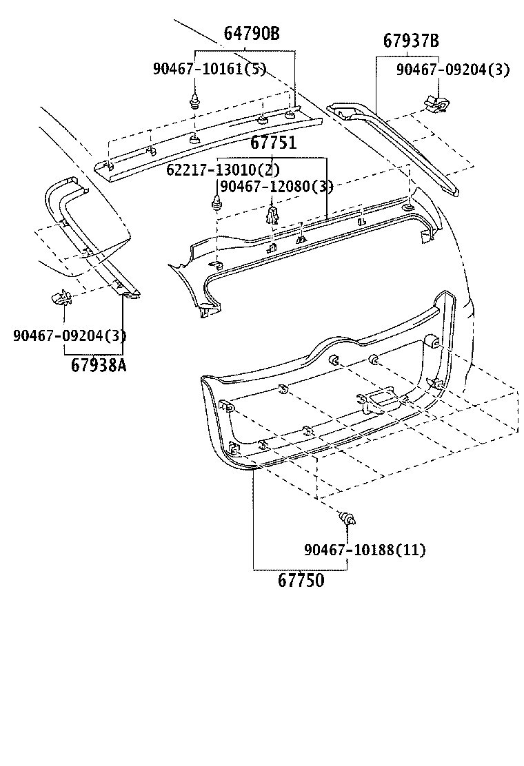 90541-09125 CUSHION(FOR BACK DOOR PANEL) product image