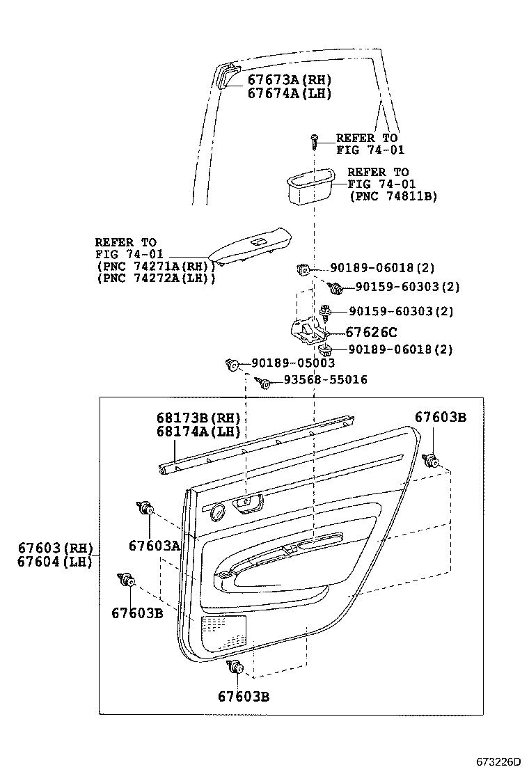Toyota 67004-47060 PANEL SUB-ASSY, REAR DOOR, LH