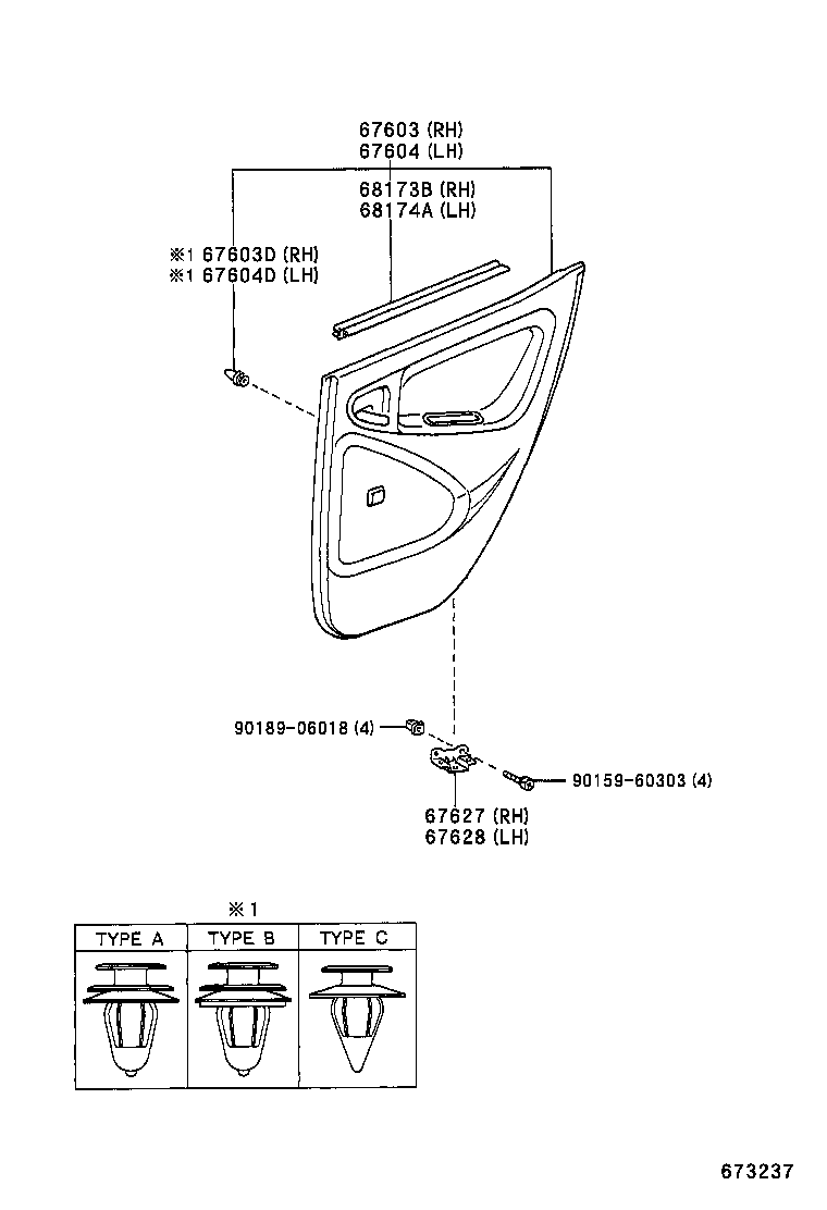 67841-52030 COVER, REAR DOOR SERVICE HOLE, RH product image