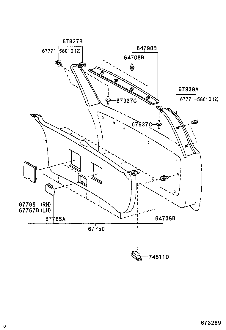 68131-05130 GLASS, BACK DOOR product image