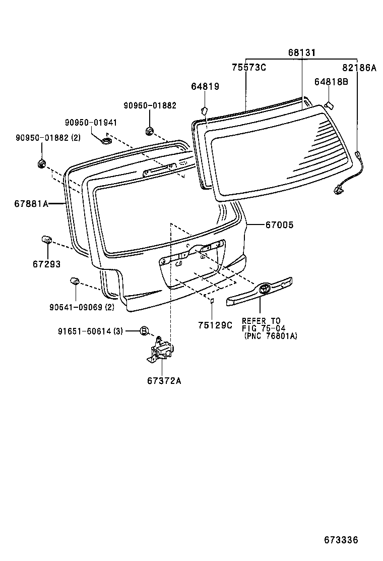 67005-48100 PANEL SUB-ASSY, BACK DOOR product image