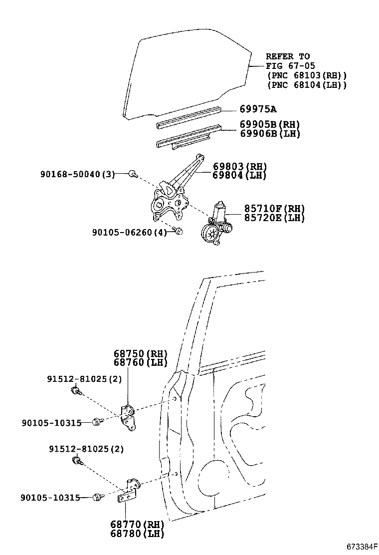 68750-30120 HINGE ASSY, REAR DOOR, UPPER RH product image
