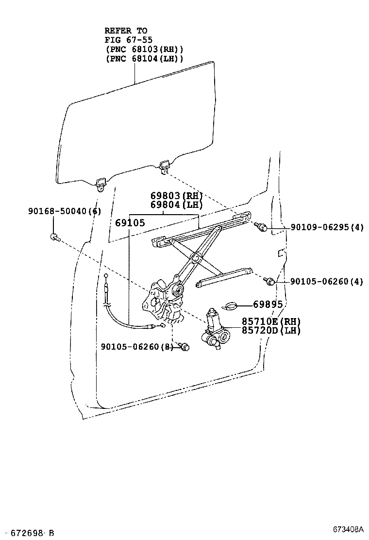 69105-58020 CABLE SUB-ASSY, SLIDE DOOR HALF STOP CONTROL product image