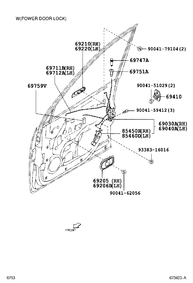 Toyota 69040-BZ030 LOCK ASSY, FRONT DOOR W/MOTOR, LH