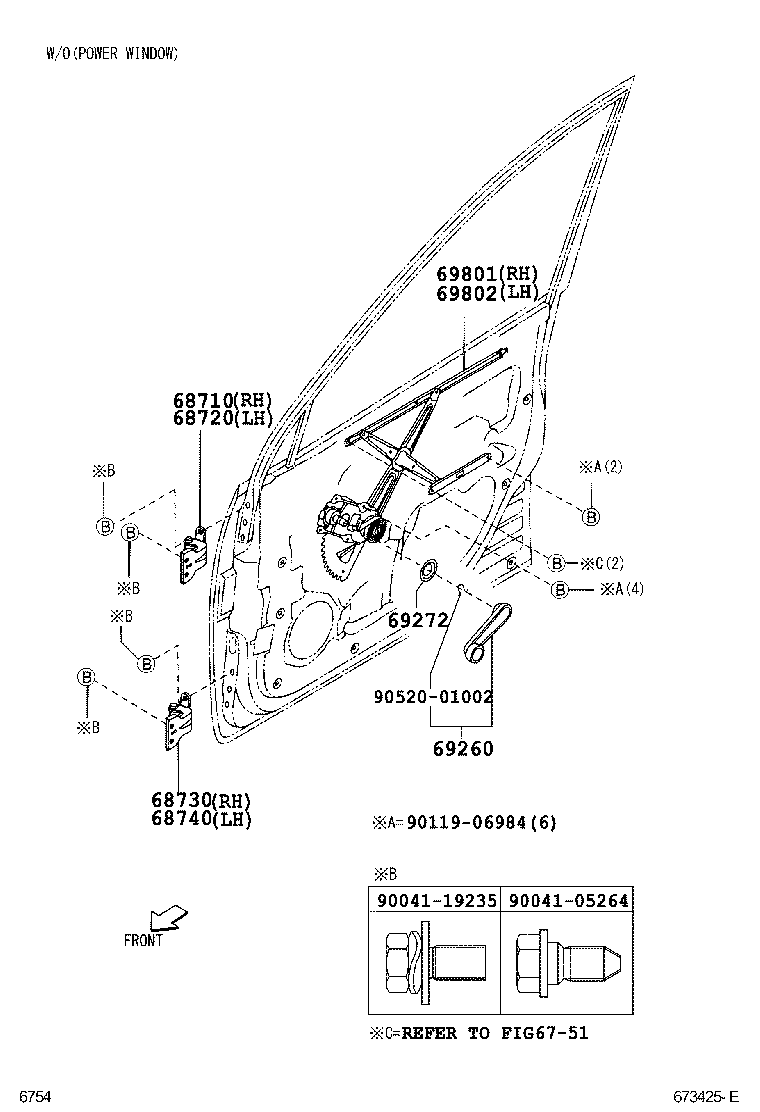 Toyota 68710-BZ010 HINGE ASSY, FRONT DOOR, UPPER RH