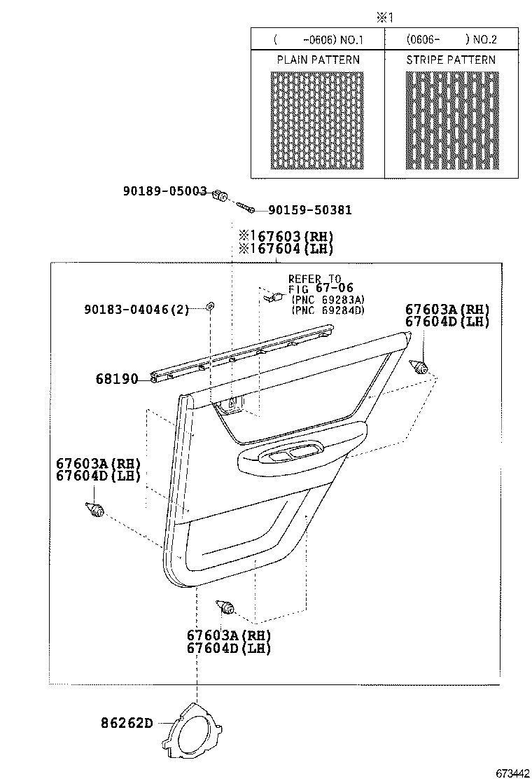 67113-02100 PANEL, REAR DOOR, OUTER RH product image