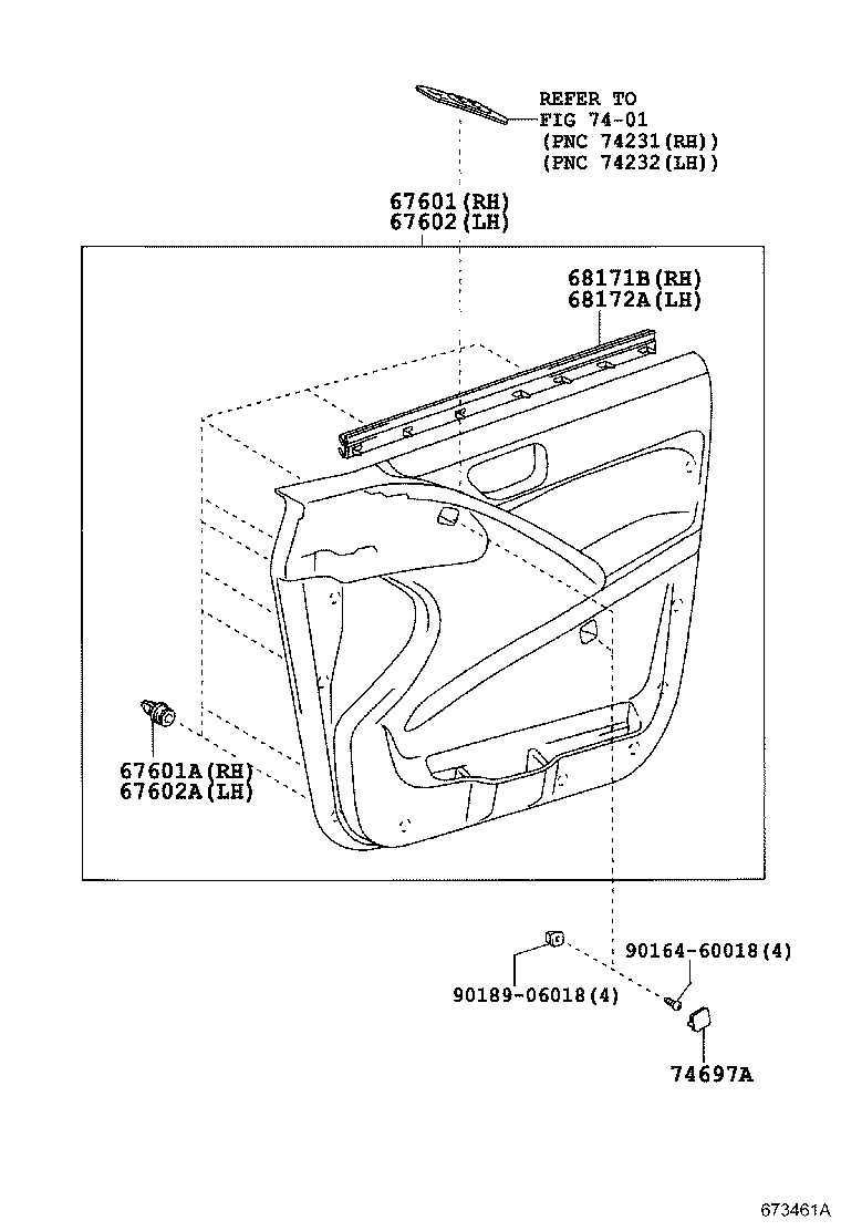 67404-0F010 FRAME SUB-ASSY, FRONT DOOR, REAR LOWER LH product image