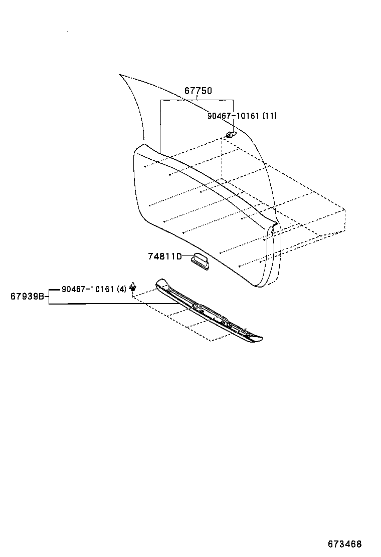 64795-02040 TRIM, BACK WINDOW OPENING product image