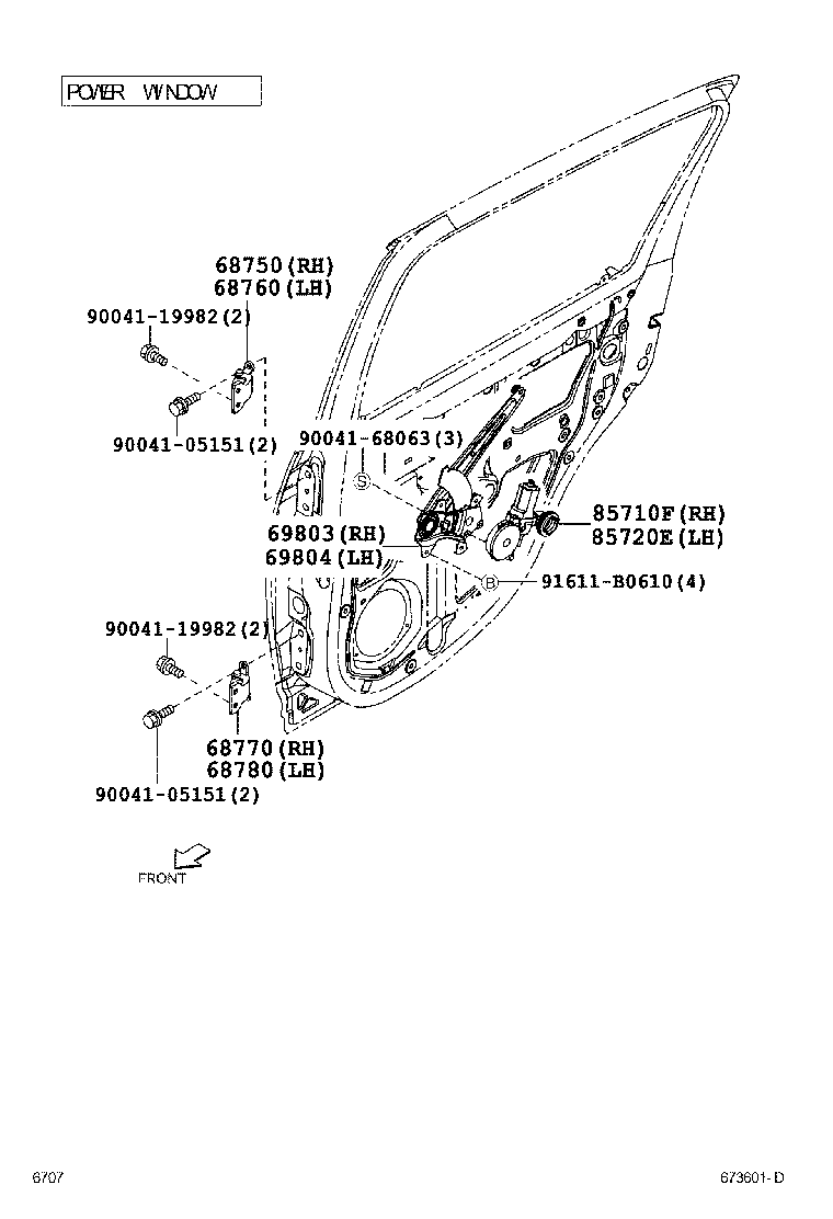 68760-B1010 HINGE ASSY, REAR DOOR, UPPER LH product image