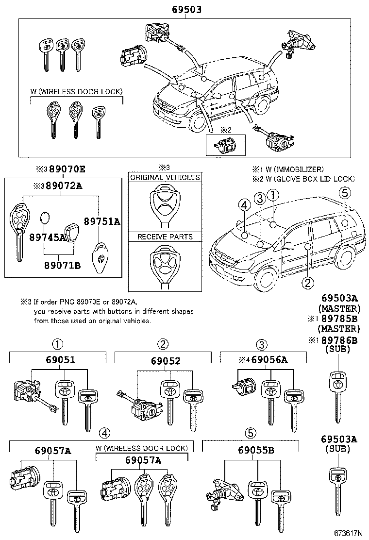 69005-0K211 CYLINDER SET, LOCK product image